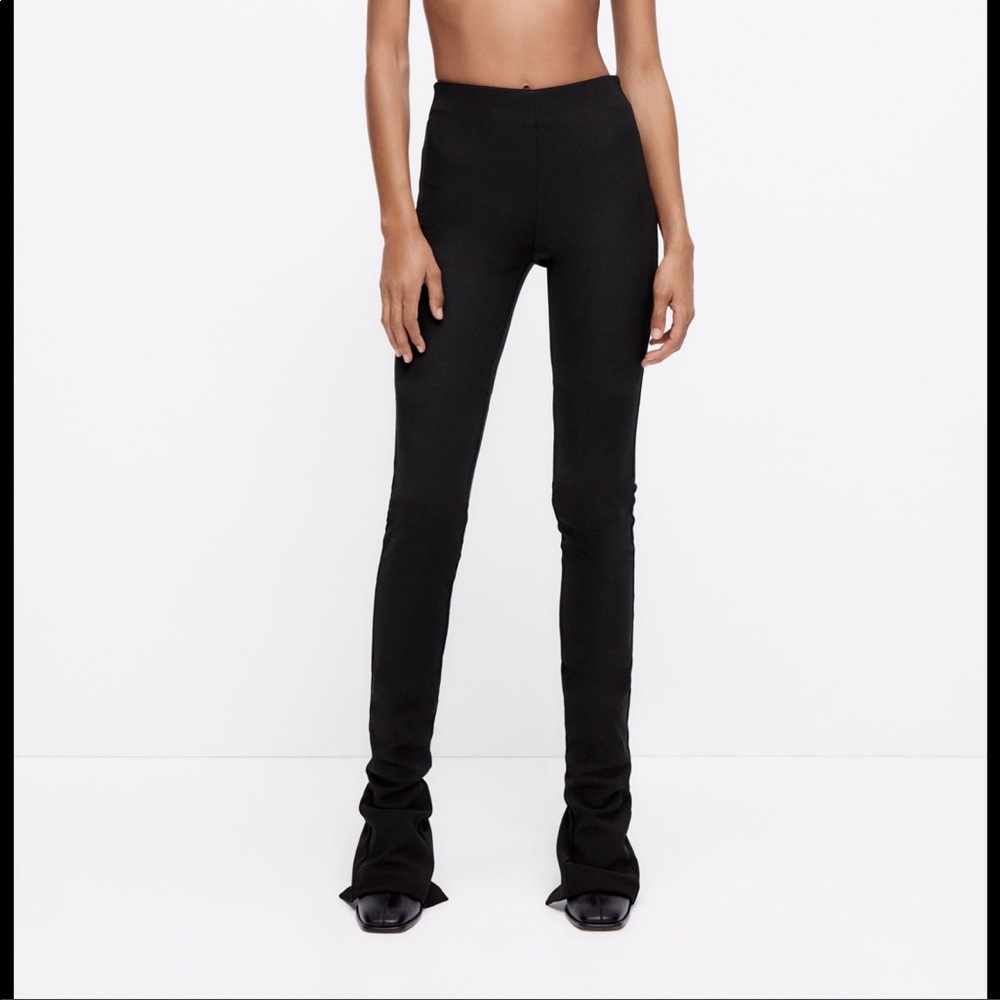 Zara Extra Long Ribbed Leggings